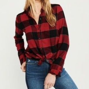 Abercrombie Red Flannel Shirt